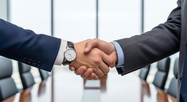 Professional client handshake