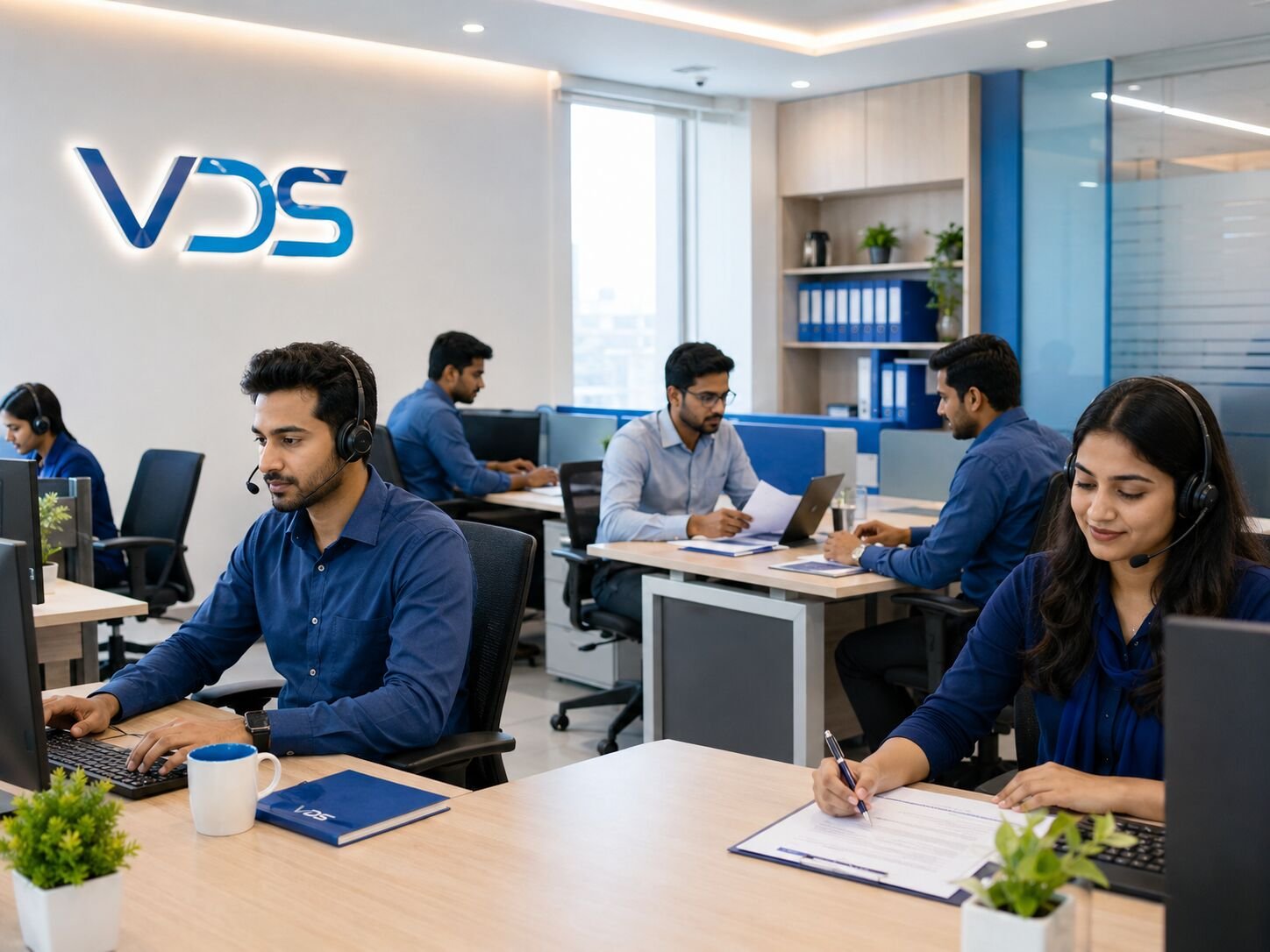 VDS support team assisting clients